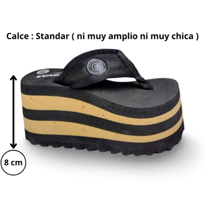 Ojotas con plataforma para dama