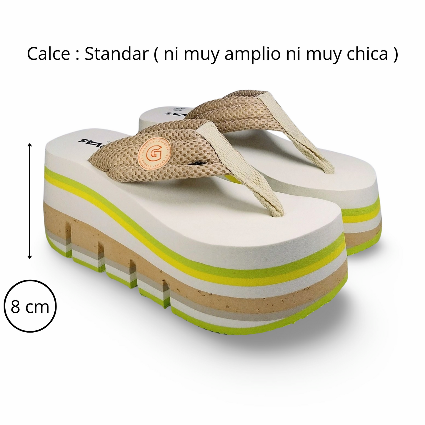 Ojotas con plataforma para dama