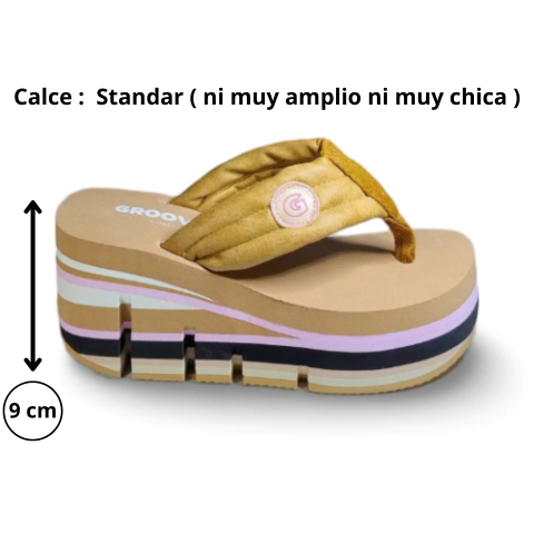 Ojotas con plataforma para dama