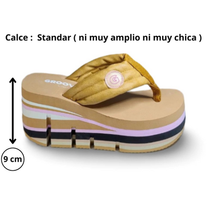 Ojotas con plataforma para dama