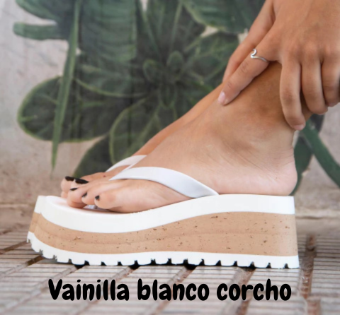 Ojotas con plataforma para dama