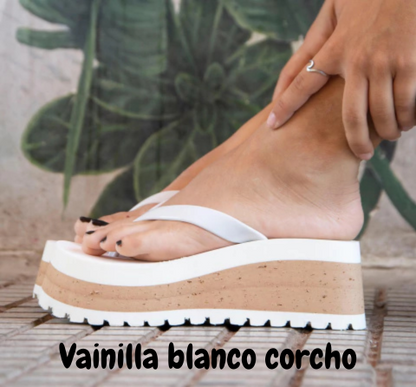 Ojotas con plataforma para dama