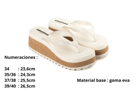 Ojotas con plataforma para dama
