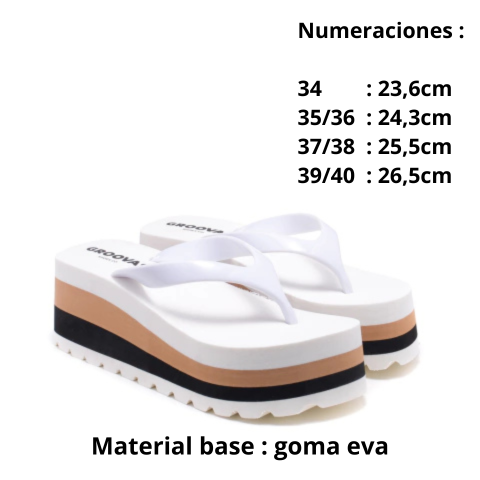 Ojotas con plataforma para dama