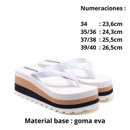 Ojotas con plataforma para dama