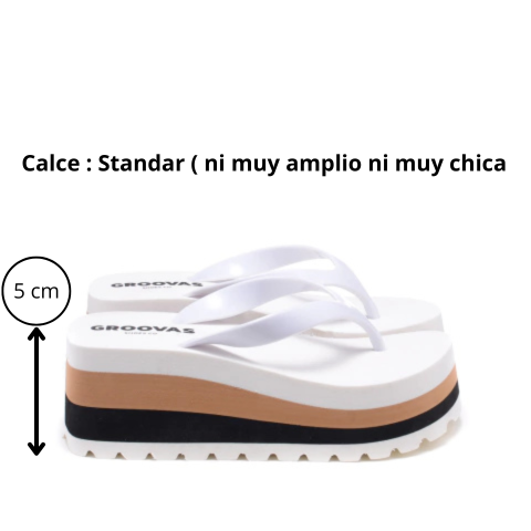 Ojotas con plataforma para dama